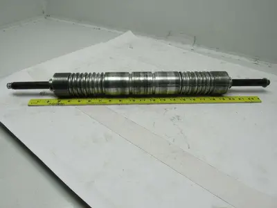 Aluminum Belt Drive Conveyor Roller 2-3/8"x 17"L W/3/4" Shaft 25-5/8" OAL