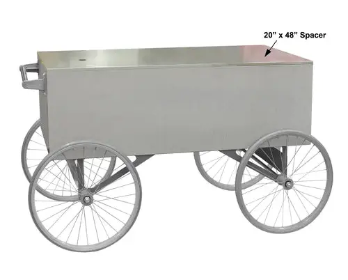 Gold Medal 2129ST Food Cart for Popcorn, 48" x 20", Stainless