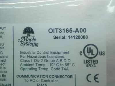 USED MAPLE SYSTEMS OIT3165A00