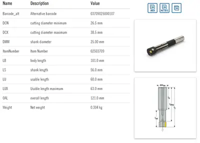SECO PRECIMASTER Indexable Milling Cutter PM15B-06300-25N1 (LOC1943C)