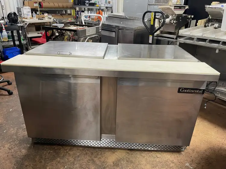 Used Continental Used Continental SW60-24M Refrigerator Flat Top Prep-Table - Used Food Prep Tables Illinois US | Falcon Restaurant Supply #1374995