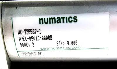 NEW NUMATICS P7EL-09A1C-AAA0B PNEUMATIC CYLINDER P7EL09A1CAAA0B