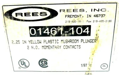 NEW REES 01461-104 YELLOW MUSHROOM PLUNGER 2.25 INCH 01461104