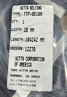NEW Nitta Belting TTP-8E18N
