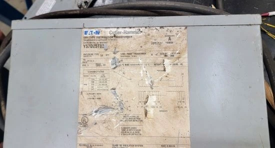 EATON CUTLER-HAMMER (USED) 3KVA THREE PHASE TRANSFORMER