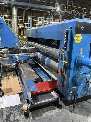 50" x 130" McKinley 2 color Flexo Folder Gluer with die cut section