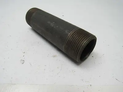 1-1/4" X  5-1/2" Black Pipe Nipple Lot of 12