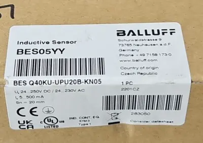 BALLUFF BES05YY /Q40KU-UPU20B-KN05 / BESQ40KUUPU20BKN05 (BIN424)