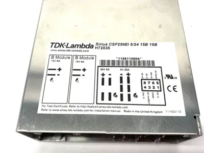 USED TDK LAMBDA POWER SUPPLY MODULE SIRIUS CSF250EI 5/24 15B 15B