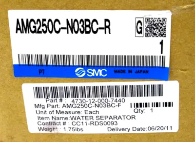 NEW SMC AMG250C-N03BC-R WATER SEPARATOR AMG250CN03BCR