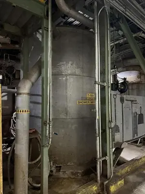 7,500 GALLON ALLOY FABRICATORS INC. 316L STAINLESS STEEL TANK 155" TALL 10' DIA.