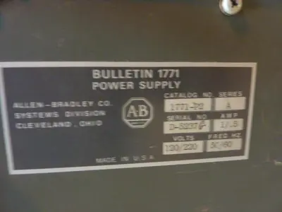 USED ALLEN BRADLEY 1771-P2 SER A