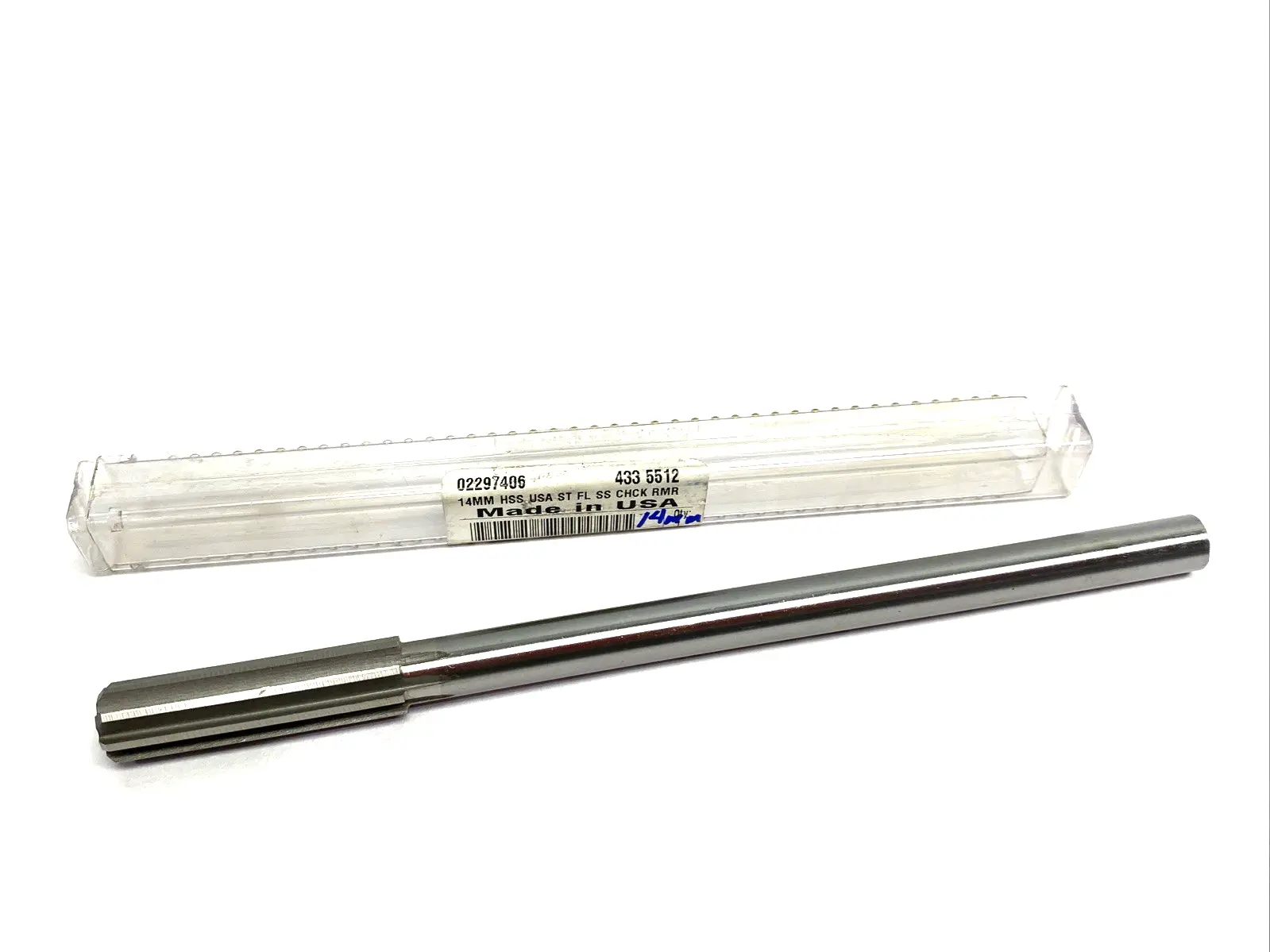 | 02297406 Chucking Reamer: 14.00 mm, 8″ OAL, 2″ Flute Length, Straight - Used