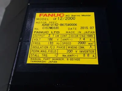USED 2015 FANUC A06B0142B675#0006