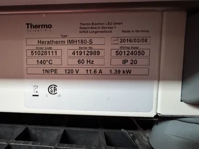 2016 THERMO SCIENTIFIC HERATHERM IMH180-S Pece | Perry Equipment (4)