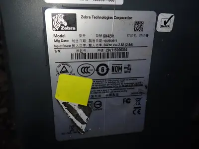 Used 2011 ZEBRA TECHNOLOGIES CORPORATION GK420T Label Printers Ohio US | HGR 24 #1062006
