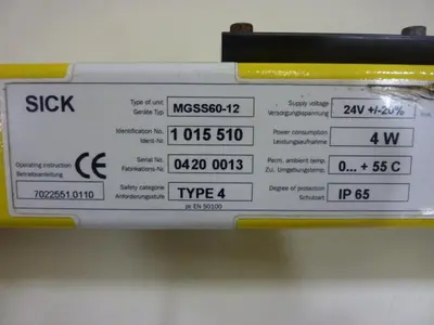 USED SICK OPTIC ELECTRONIC MGSS60-12