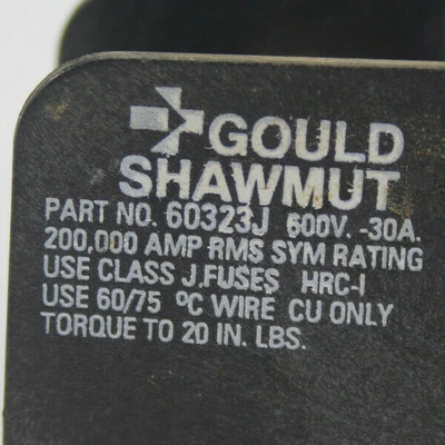 Used Gould Shawmut 60323J Fuse Accessories California US | Davliegogo LLC #1705763