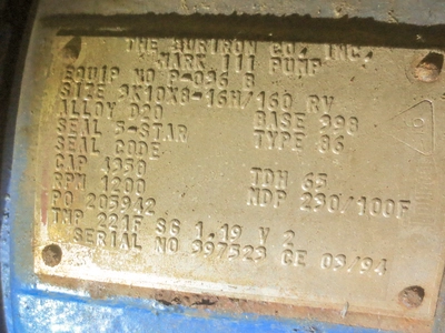 USED 1994 DURCO 3K10X8-16H