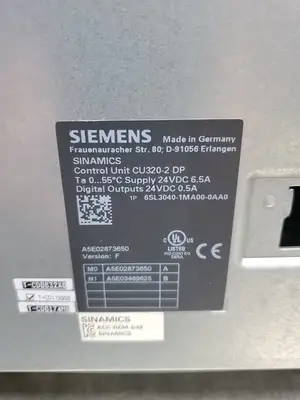 USED Siemens 6SL3040-1MA00-0AA0 (CU320-2 DP) SINAMICS CONTROL UNIT