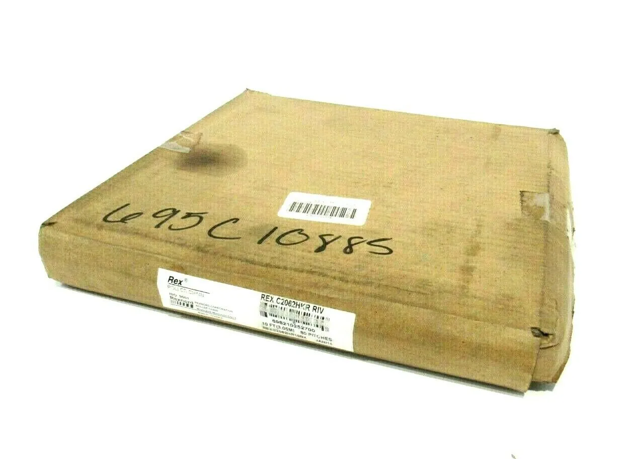 NEW REXNORD REX C2062HKR RIV ROLLER CHAIN 10'