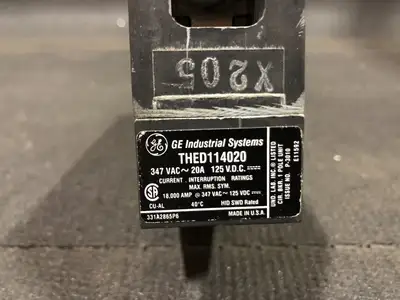 Used GENERAL ELECTRIC THED114020 Switchgears British Columbia CA | Lenmark #244270
