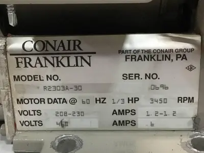 USED CONAIR FRANKLIN R2303A-30
