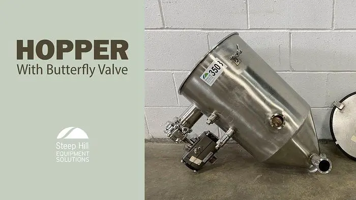 Lidded Hopper With Butterfly Valve