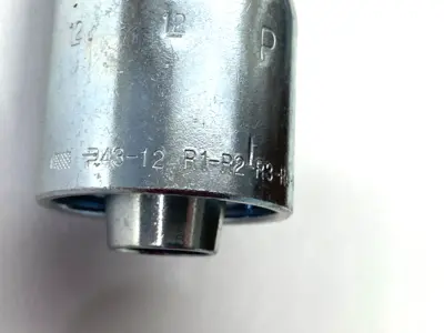 USED PARKER CRIMP STYLE HYDRAULIC HOSE FITTING 3/4" PORT 3/4" HOSE I.D.