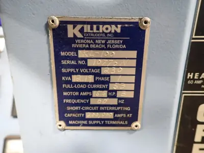 Used KILLION EXTRUDERS KL100 Misc Plastics Equipment Ohio US | HGR 24 #818814
