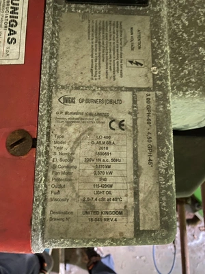 USED CFB Boilers 952kg/hour
