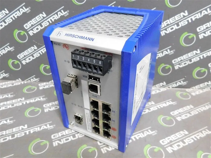Hirschmann RS32 Compact OpenRail Gigabit Ethernet PoE Switch Used