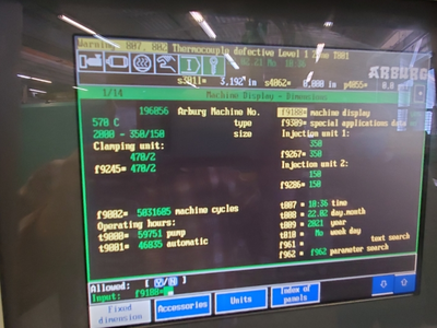 USED 2004 ARBURG 570C 2000 - 350-150