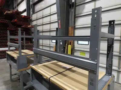 Uline H-1128  48"x 30" Industrial Packing Table Work Bench Composite Wood Top