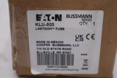 EATON COOPER BUSSMANN LIMITRON KLU-800 / KLU800 FUSE (BRAND NEW) STOCK 5641CC