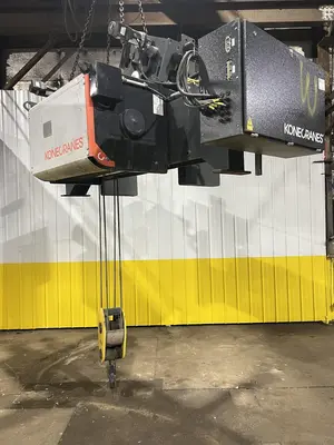 17.5 TON (2014) KONE-CRANES MODEL #CXT60410160P75GGN0S SINGLE GIRDER OVERHEAD CRANE HOIST & TROLLEY: STOCK #18634