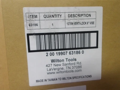 Wilton Verti-Lock 6" Machine Vise 7.5" JO 63186/1275N (STK)