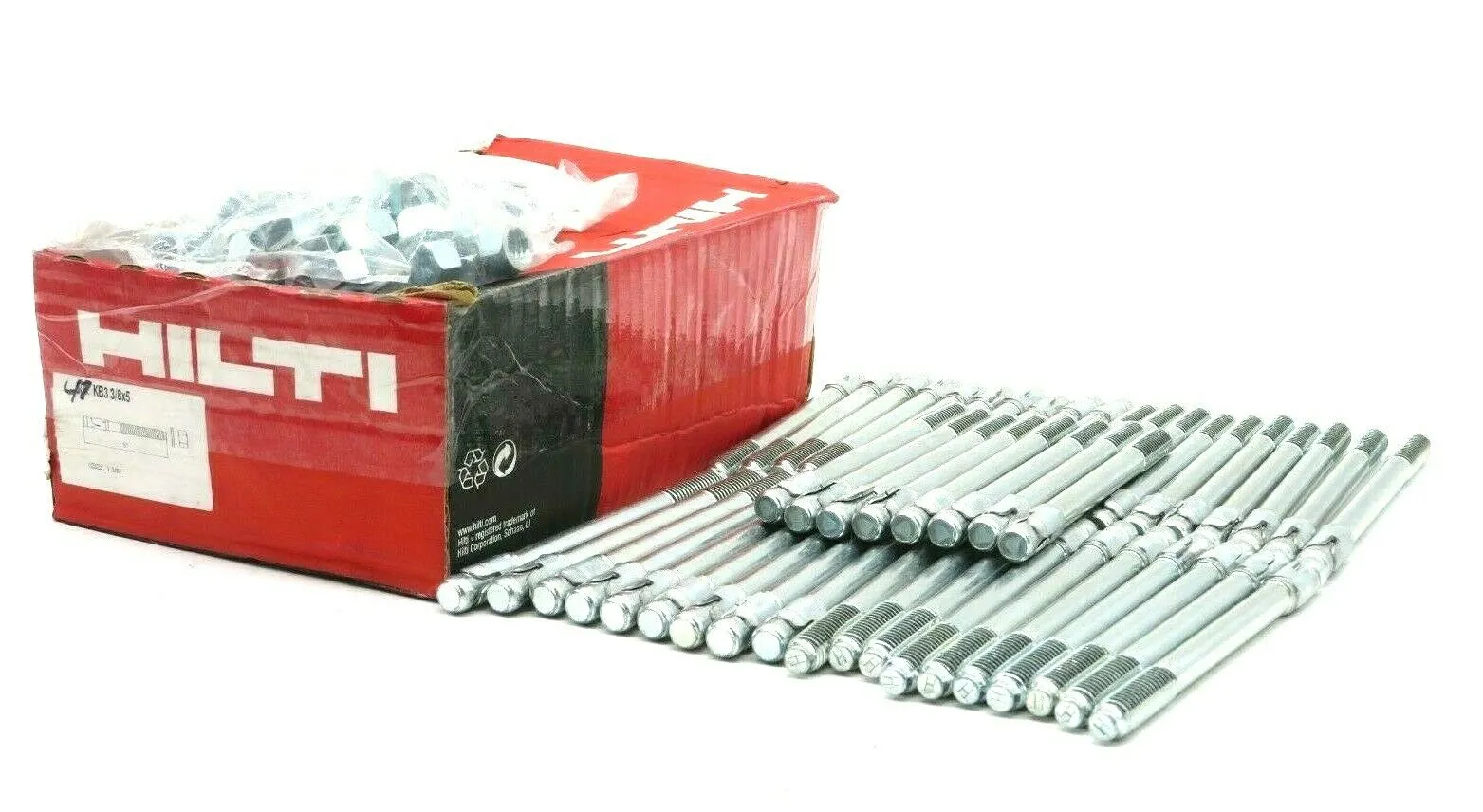47 NEW HILTI KB3 3/8×5 EXPANSION ANCHORS 282508