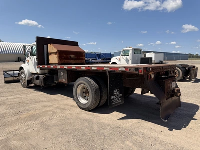 Used 1999 INTERNATIONAL 4700 4X2 WITH 10' SNOW DOGG PLOW Flatbed Trucks Michigan US | Miedema Asset Management Group #1410944