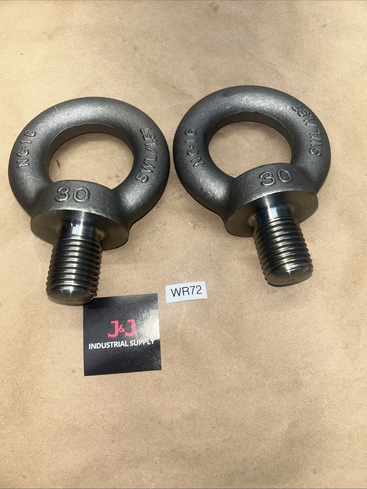 (2) NNB SWL/1.5T Lifting Eye Bolts NC-16,30Swivel Rigging Loading Shouldered