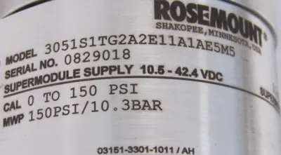 NEW ROSEMOUNT 3051S1TG2A2E11A1AE5M5 PRESSURE TRANSMITTER