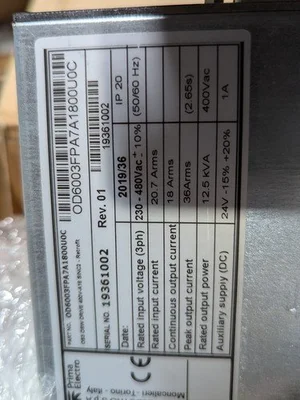 NEW Prima Electro OS3 SIZE A 18 Amp OD6003FPA7A1800U0C Osai OS WIRE CR ONSRUD