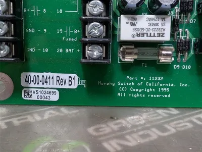 Murphy 40-00-0411 Monitoring System Control Board 11232 Rev. B1 Used