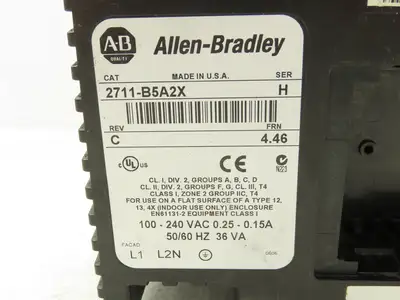 Allen Bradley 2711-B5A2X PanelView 550 Panel Display Interface Keypad Ser H READ