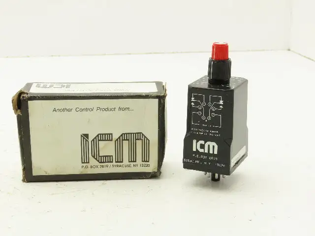 ICM FDR115A2X30A360 Timer Relay Time Delay 10 Amp 8 Pin Round Base