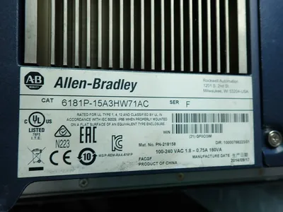 Used ALLEN BRADLEY 6181P15A3HW71AC Automation Control (HMI) Ohio US | HGR 24 #728001