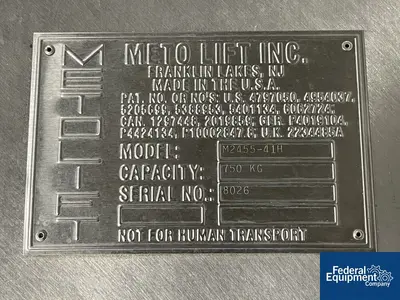 USED Metolift Metolift Hoist, Model M2455-41H, 1654#