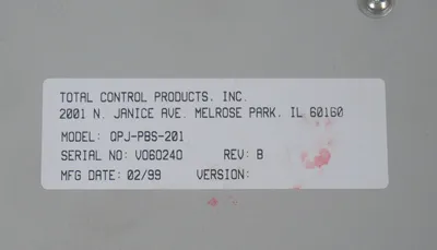 TOTAL CONTROL QPJ-PBS-201 PROFIBUS MODULE SER.A REV. B, QPJPBS201