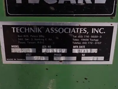 USED 1987 TECHNIK ASSOCIATES INC MBS350