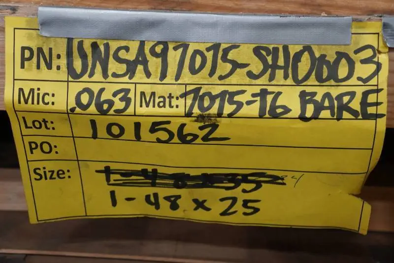 7075-T6 Sheet Metal - .063" - 30+ Sq Ft